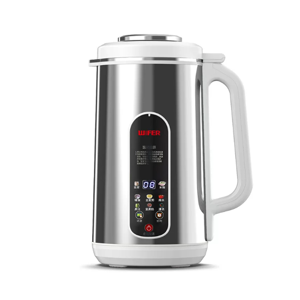 Baby Food Maker Blender - เครื่องทำนมถั่วเหลืองอเนกประสงค์สแตนเลส 1.2 ลิตร, เครื่องปั่นแบบไม่ต้องแช่, ตั้งเวลาทำอาหารได้, เก็บความร้อน,