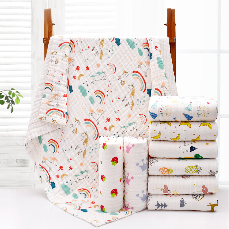 Baby Swaddle Blanket - 4 ชั้นผ้าพันคอทารก Washcloth ผ้าเช็ดตัวเด็กทารกแรกเกิดเสื้อคลุมอาบน้ําผ้าฝ้ายผ้าห่ม Swaddle สําหรับเด็กผู้หญิงผ้าห่มเด็ก