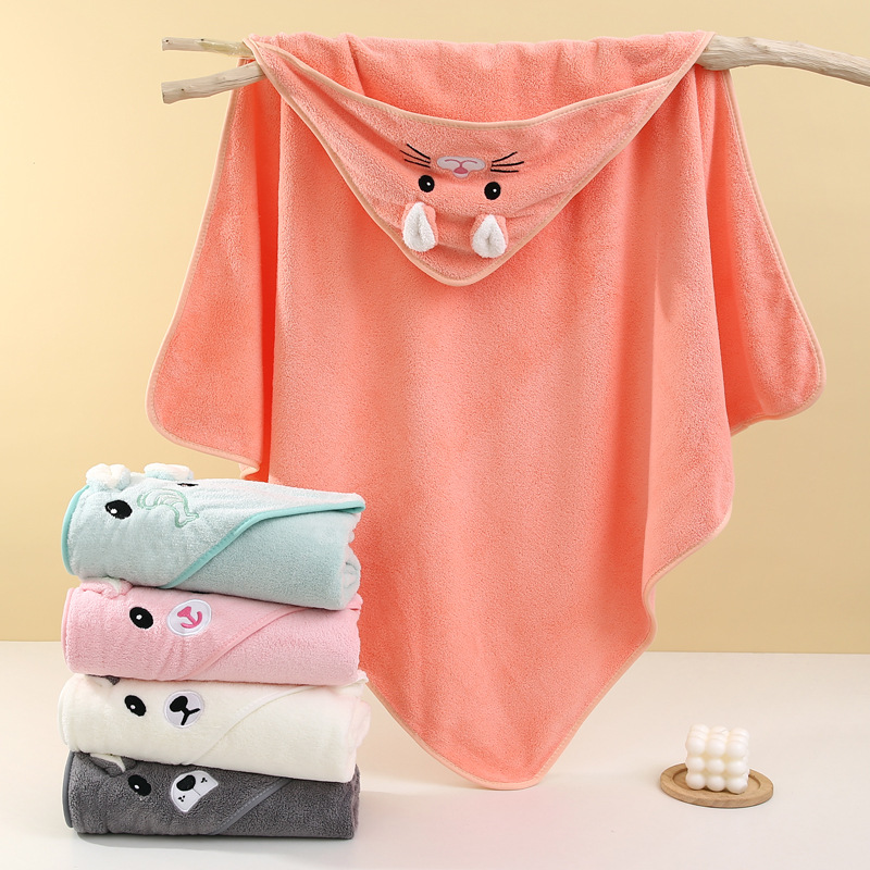 Baby Swaddle Blanket - ผ้าขนหนูอาบน้ำน่ารักสำหรับเด็กทารก ผ้าขนหนูนุ่มซึมซับดี ผ้าห่อตัวเด็กแรกเกิด ผ้าห่มเด็กสำหรับเด็กหญิงและเด็กชาย