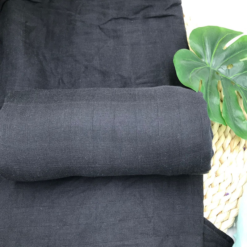 Baby Swaddle Blanket - ผ้าห่อตัวเด็กสีดำล้วน ผ้ามัสลินเนื้อนุ่มพิเศษ ผ้าห่มห่อตัวเด็กแรกเกิด ผ้าห่มห่อตัวเด็กอ่อน