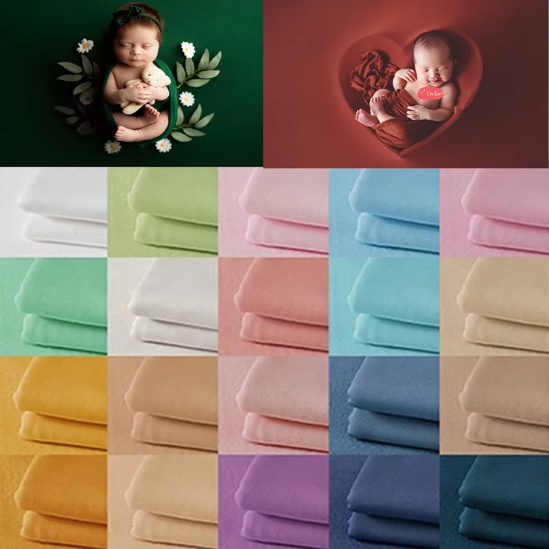 Baby Swaddle Blanket - ผ้าห่อตัวเด็กอุปกรณ์ประกอบฉากการถ่ายภาพเด็กแรกเกิดขนาด150*170ซม. กรอบผ้ายืดฉากหลังอุปกรณ์ถ่ายภาพพื้นหลังสตูดิโอ
