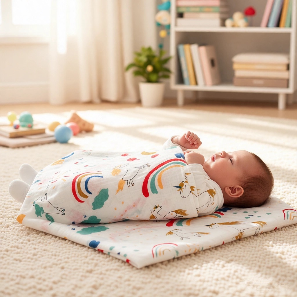 4 ชั้นผ้าพันคอทารก Washcloth ผ - Baby Swaddle Blanket บทวิจารณ์และราคา