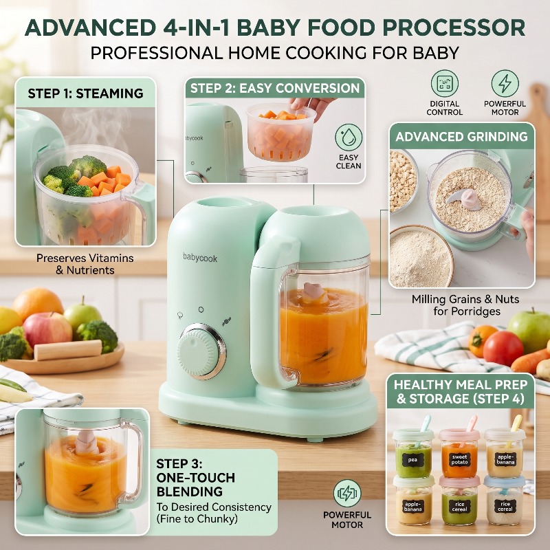 เครื่องบดอาหารเด็กอเนกประสงค์ค - Baby Food Maker Blender บทวิจารณ์และราคา